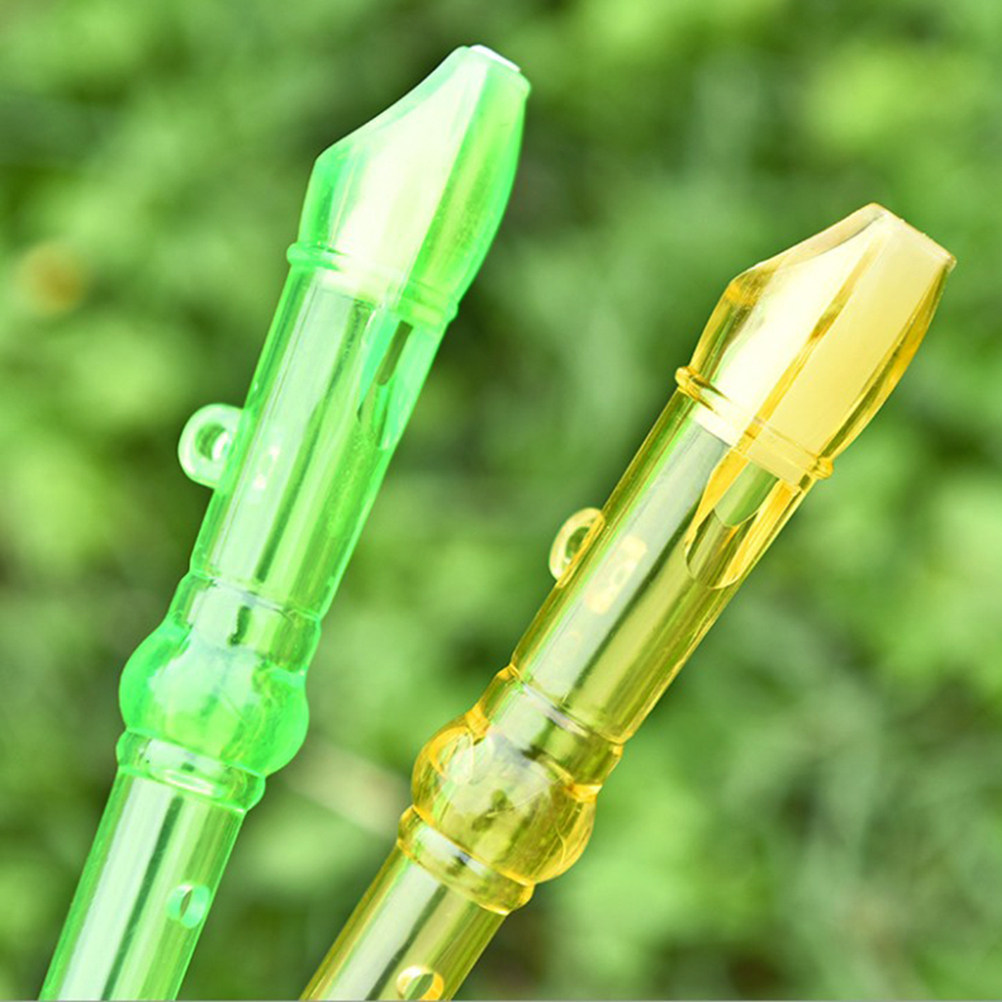 Soprano Recorder Plastic - 12Pcs Children Music Flute 8-Hole Transparent