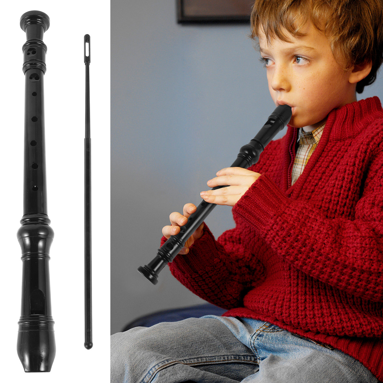 8 Hole Black Transparent ABS R - đánh giá và giá Soprano Recorder Plastic
